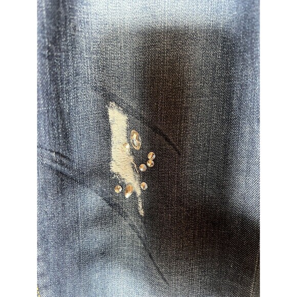Boston Proper Distressed Studded Jeans Size 10 Embellished Excellent Condition - Picture 8 of 14